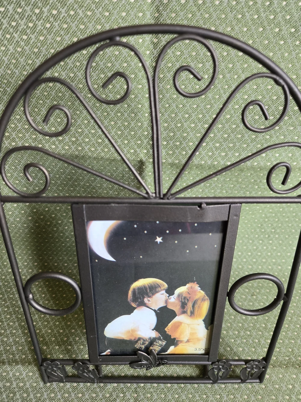 Daisy & Butterfly Accent Metal Photo Frame - Holds 3.5